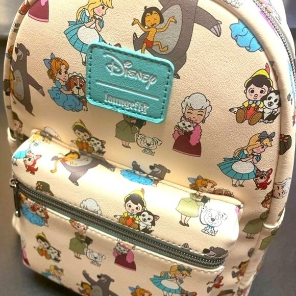 DISNEY Loungefly Disney Pets Chibi Animals Love Mini Backpack & Card Holder - Picture 15 of 15